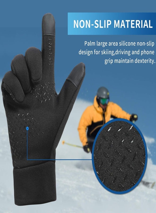 Lorpect Winter Gloves for Men Women Touch Screen Gloves Cold Weather Warm Driving Running Gloves - Image 2
